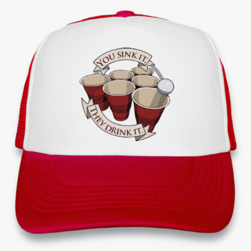 Кепка-тракер с принтом Beer Pong