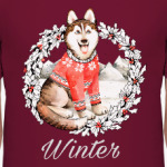 Новогодний Хаски