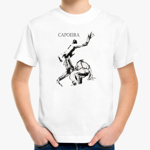 Детская футболка с принтом капоэйра