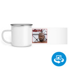 Кружка металлическая белая (круговая запечатка)