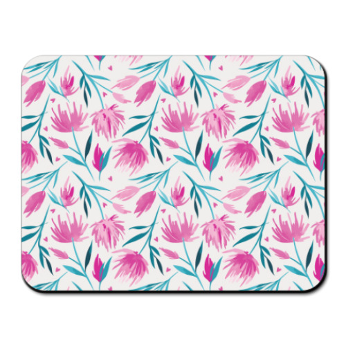 Коврик для мыши Цветочный принт