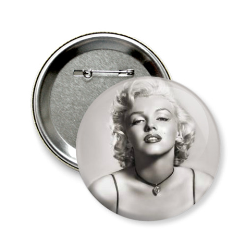 Значок 58мм с принтом Мерлин Монро