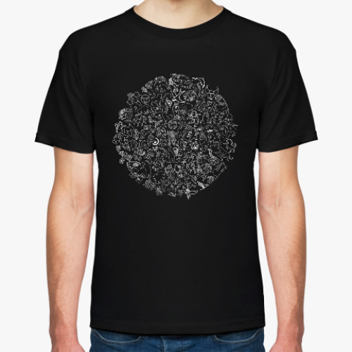 Футболка с принтом Футбольная фауна