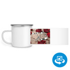 Кружка металлическая белая (круговая запечатка)