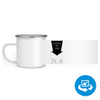 Кружка металлическая белая (круговая запечатка)