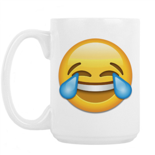 Кружка с принтом Emoji Смайл: Слезы Радости
