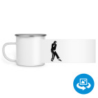 Кружка металлическая белая (круговая запечатка)