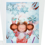 Обезьянка и снег