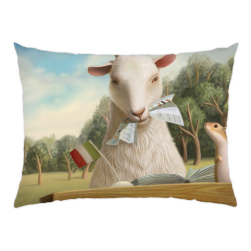 Подушка с принтом Козочка