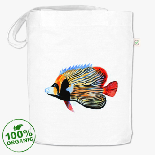 Сумка шоппер с принтом коралловая рыбка