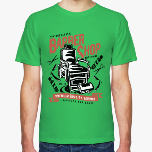 Футболка с принтом Barber Shop
