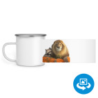 Кружка металлическая белая (круговая запечатка)