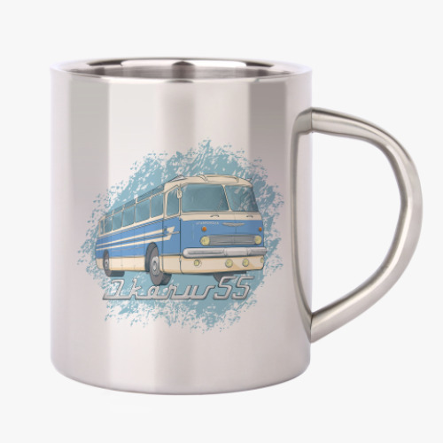 Кружка металлическая с принтом IKARUS 55