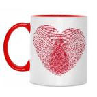 Двухцветная кружка Отпечатки Любви