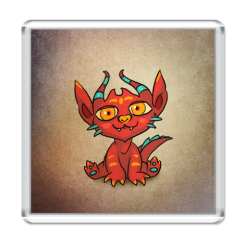 Магнит с принтом Демонёнок