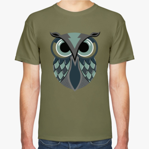 Футболка с принтом Сова-графика