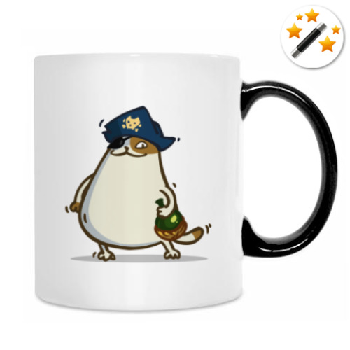 Кружка-хамелеон с принтом Пятничный Котик №21