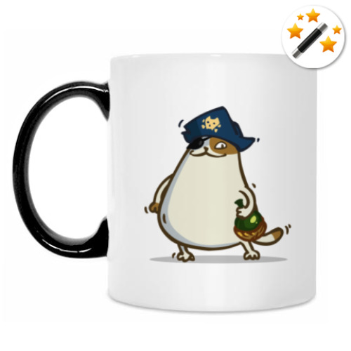 Кружка-хамелеон с принтом Пятничный Котик №21