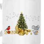 Елочка с мышкой и снегирем