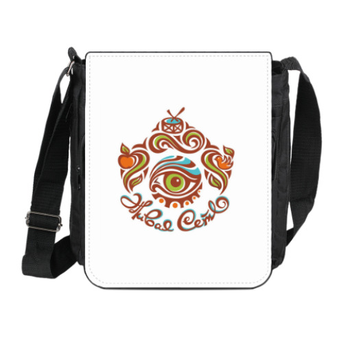 Сумка на плечо (мини-планшет) с принтом Живая сеть