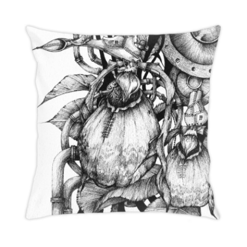 Подушка с принтом Botany