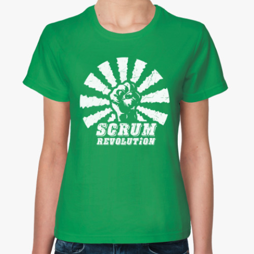 Женская футболка с принтом Be Agile