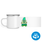 Кружка металлическая белая (круговая запечатка)