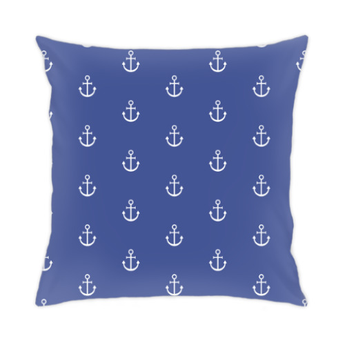 Подушка с принтом Якоря