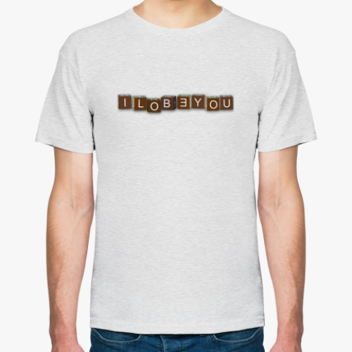 Футболка с принтом  I Lobe you