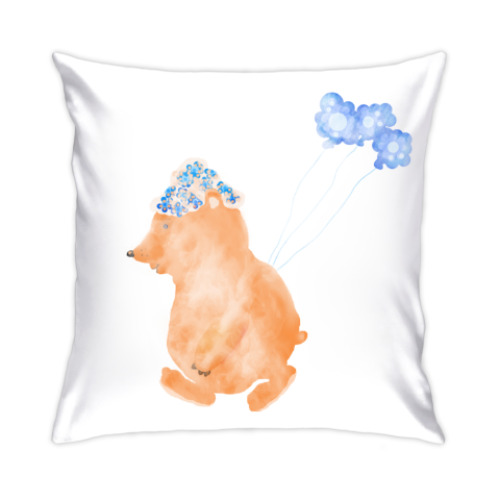 Подушка с принтом Микс. Зайка, Мишка в панамке.