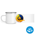 Кружка металлическая белая (круговая запечатка)