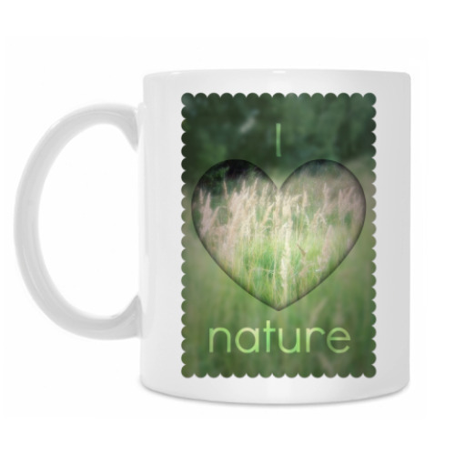 Кружка с принтом 'I Heart Nature'