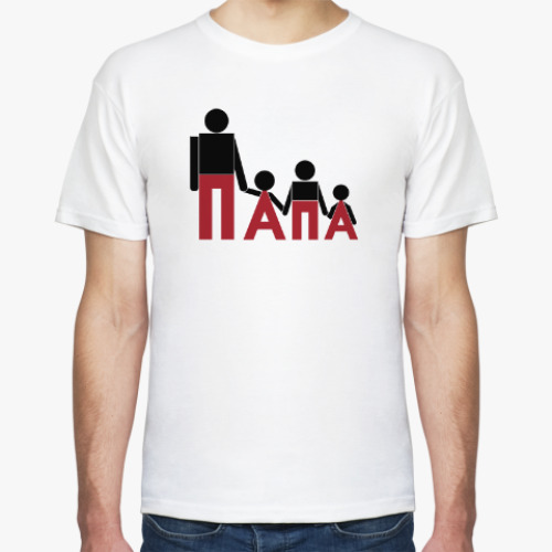 Футболка с принтом Одним словом-Папа