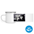 Кружка металлическая белая (круговая запечатка)