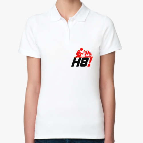 Женская рубашка поло (печать) с принтом H8!
