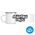 Кружка металлическая белая (круговая запечатка)