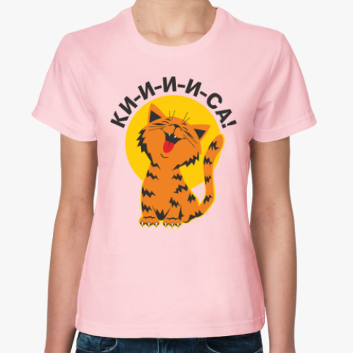 Женская футболка с принтом Киса