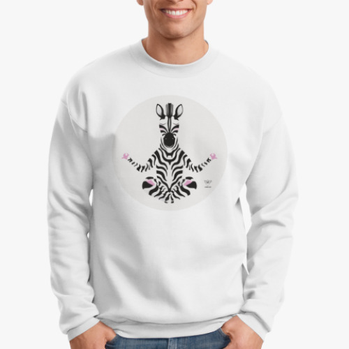 Свитшот с принтом Animal Zen: Z is for Zebra