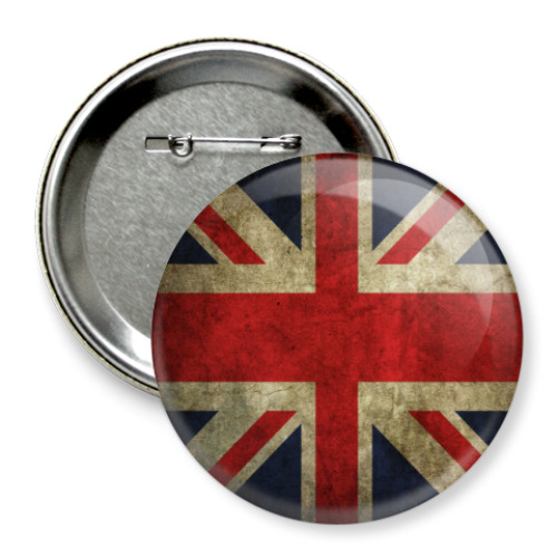 Значок 75мм с принтом Англия Значок от Алекс