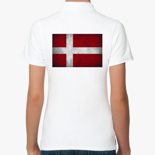 Женская рубашка поло (печать)  'Датский флаг'