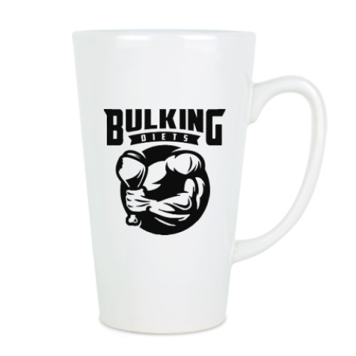 Чашка Латте с принтом Бодибилдинг | Bodybuilding