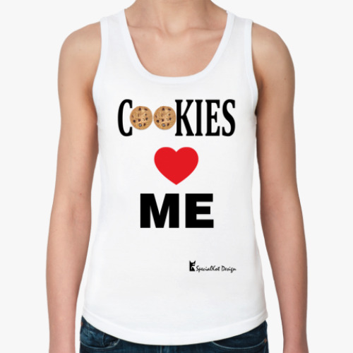 Женская майка с принтом Cookies love me