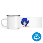 Кружка металлическая белая (круговая запечатка)