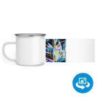 Кружка металлическая белая (круговая запечатка)