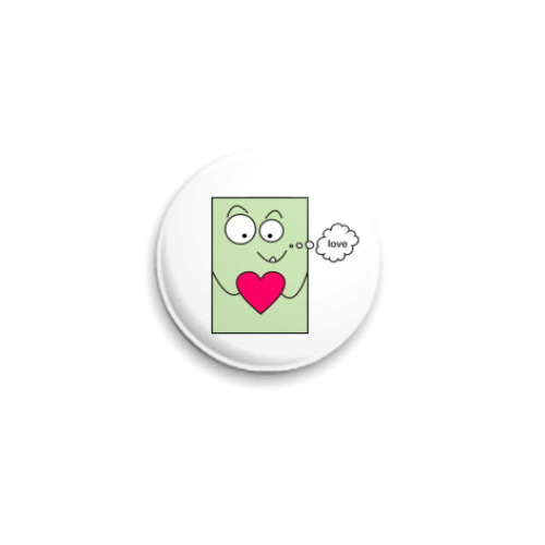 Значок 25мм  love