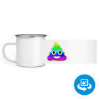 Кружка металлическая белая (круговая запечатка)