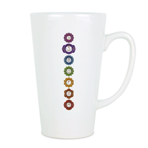 Чашка Латте с принтом Манипура чакра