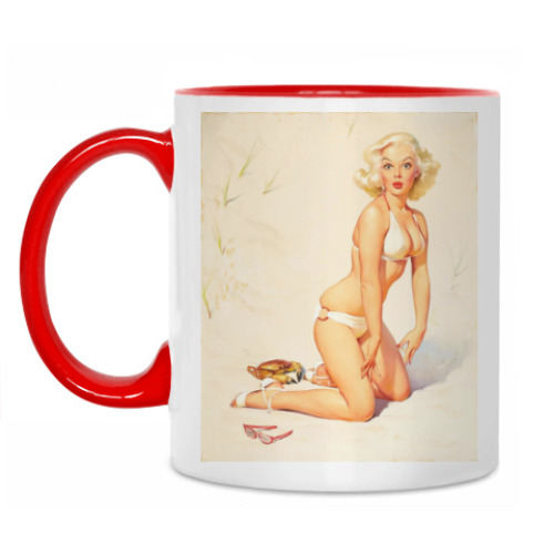 Кружка с принтом пин-ап