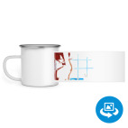 Кружка металлическая белая (круговая запечатка)