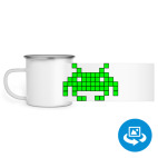 Кружка металлическая белая (круговая запечатка)